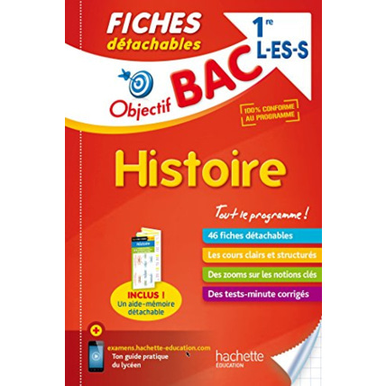 Avis Objectif Bac Fiches Détachables Histoire 1ères L/Es/S Hachette Éducation 1