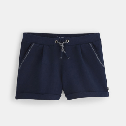 Avis Short en molleton uni bleu fille OKAIDI 1