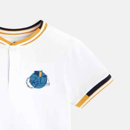 Avis T-shirt à col teddy blanc garçon OKAIDI 2