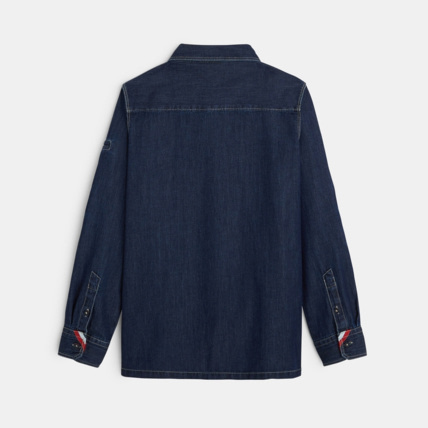 Avis Chemise manches longues en jean brut bleue garçon OKAIDI 3