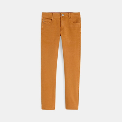 Avis Pantalon droit en toile bi-stretch marron garçon OKAIDI 1