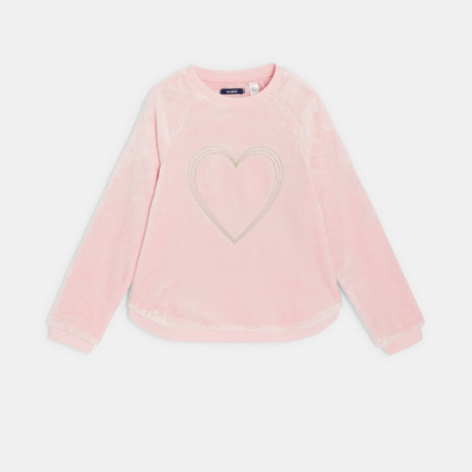Avis Sweat en velours moelleux motif Cœur rose fille OKAIDI 2