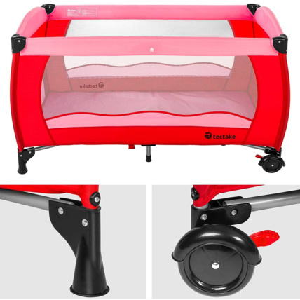 Avis Lit parapluie pliant avec sac de transport et sur roulettes TECTAKE 2