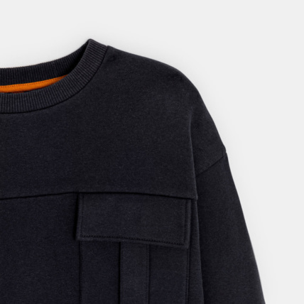 Avis Sweat-shirt uni 1 poche gris garçon OKAIDI 2
