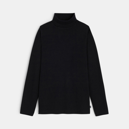 Avis T-shirt col roulé uni noir garçon OKAIDI 1