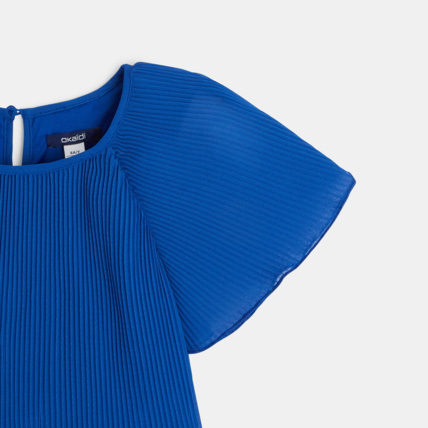 Avis Robe plissée en voile bleue fille OKAIDI 3