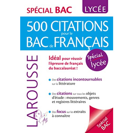 Avis Citations incontournables de littérature LAROUSSE 1