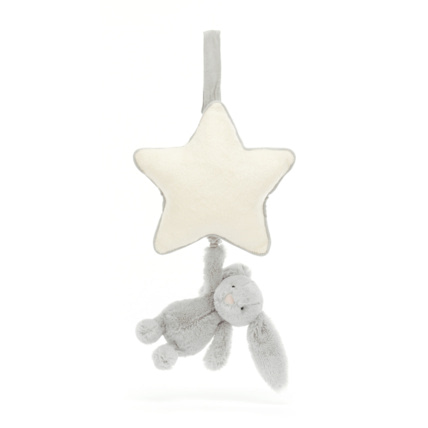 Avis Peluche musicale Bashful Bunny - Silver Jellycat 1