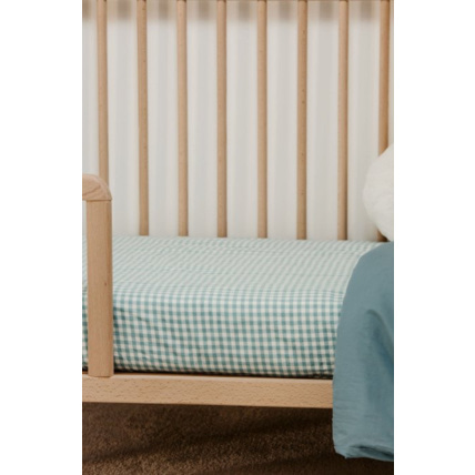 Avis Drap housse bébé percale de coton bio Vichy KADOLIS 1