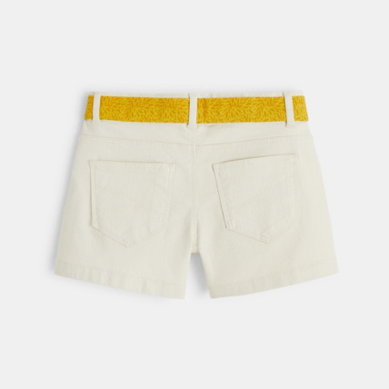 Avis Short en toile ceinturé blanc fille OKAIDI 3