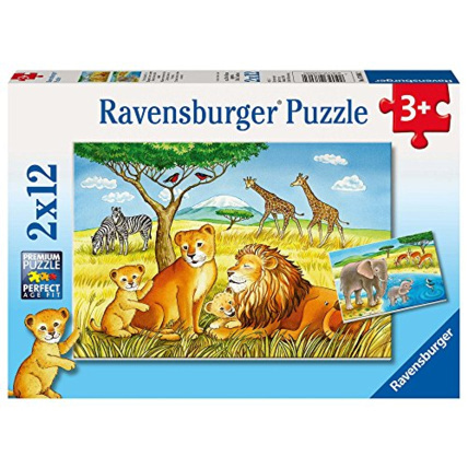 Avis Puzzle - Éléphant, lion etc - 2x12 pièces RAVENSBURGER 1