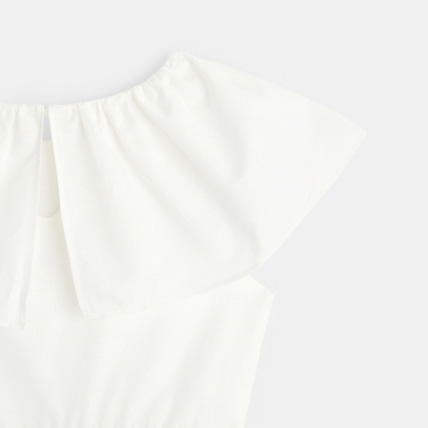 Avis Robe à encolure volantée blanche fille OKAIDI 2