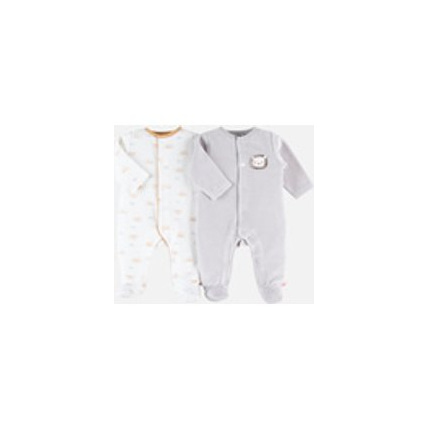 Avis Set de 2 pyjamas 1-pièce en velours NOUKIE'S 1