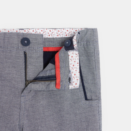 Avis Bermuda toile habillé et ceinture turquoise garçon OKAIDI 3
