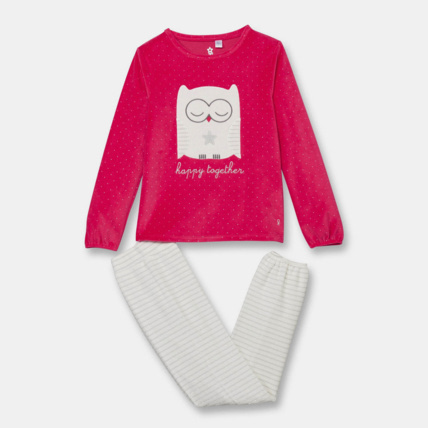 Avis Pyjama 2 pièces en velours rouge fille OKAIDI 1