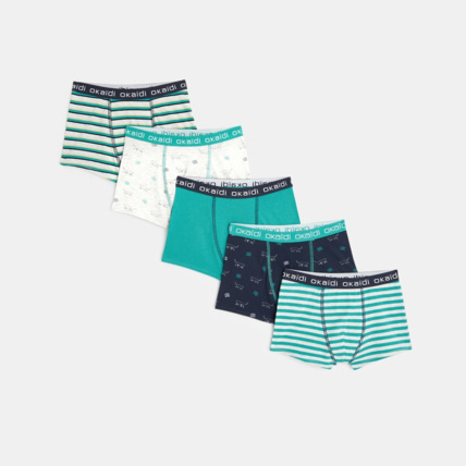 Avis Boxers en jersey (lot de 5) bleu garçon OKAIDI 1