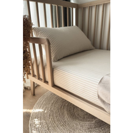 Avis Drap housse bébé Percale de Coton Bio rayé KADOLIS 2