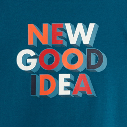 Avis T-shirt manches courtes à message New Good Idea turquoise garçon OKAIDI 2