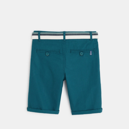 Avis Bermuda slim en toile piquée bleu garçon OKAIDI 4
