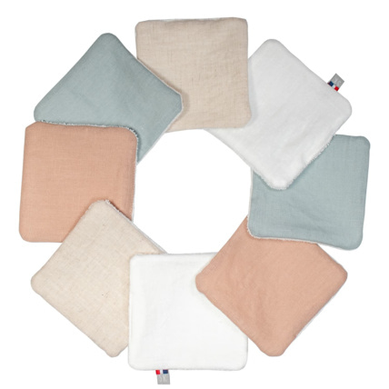 Avis Lingettes bébé lavables en lin, 8 pièces Sevira Kids 1