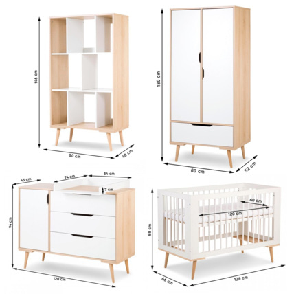 Avis Chambre bébé complète Commode à langer Armoire Bibliothèque et Lit SOFIE Mon Mobilier Design 4