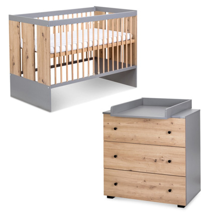 Avis Ensemble commode à langer + lit bébé PAULINE Mon Mobilier Design 1