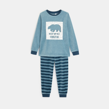 Avis Pyjama 2 pièces en velours bleu garçon OKAIDI 1