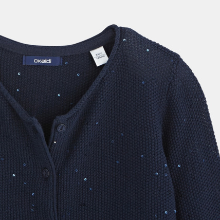 Avis Gilet à sequins bleu fille OKAIDI 3