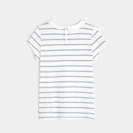 Avis T-shirt col Claudine bleu fille OKAIDI 4