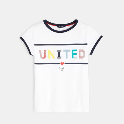 Avis T-shirt des supporteurs blanc fille OKAIDI 1