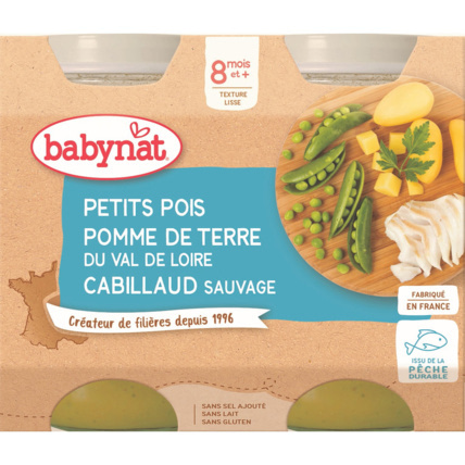 Avis Petits pois Pomme de terre du Centre-Val de Loire Cabillaud Sauvage BABYNAT 1