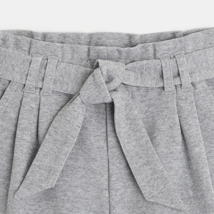 Avis Short en maille à taille haute ceinturée gris fille OKAIDI 3