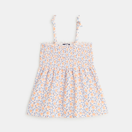 Avis Top à smocks imprimé orange fille OKAIDI 2