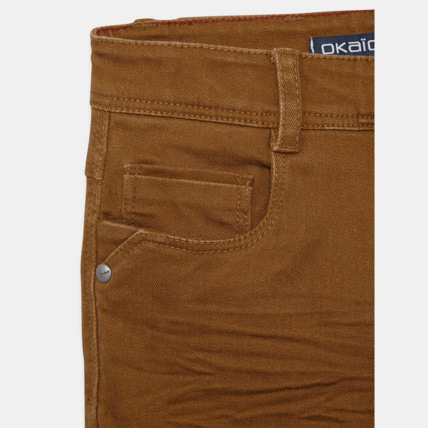 Avis Jean toile slim stretch beige garçon OKAIDI 3