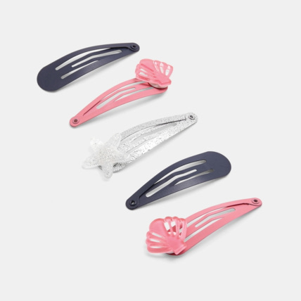 Avis Barrettes clic clac en métal rose fille OKAIDI 1