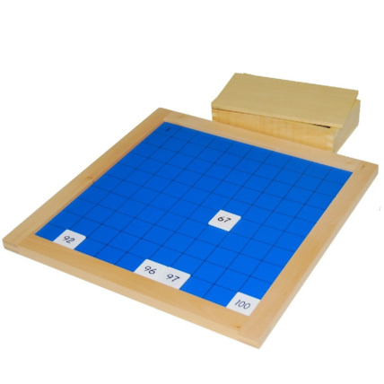Avis Tableau de cent avec carte de contrôle ambiance montessori 1