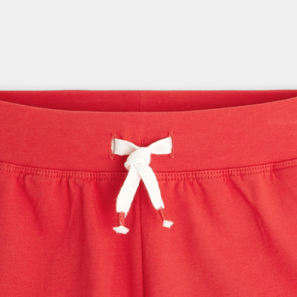 Avis Short uni en jersey doux rouge fille OKAIDI 2