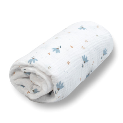 Avis Drap-housse en gaze de coton, Bleuet Sevira Kids 2