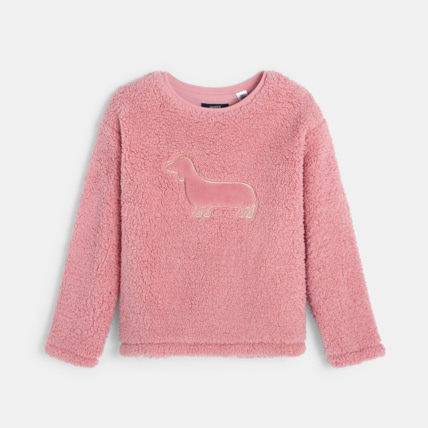 Avis Sweat en fausse fourrure rose fille OKAIDI 2