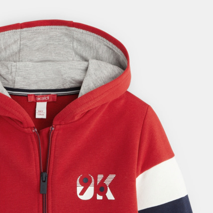 Avis Sweat-shirt à capuche OK 96 rouge garçon OKAIDI 3