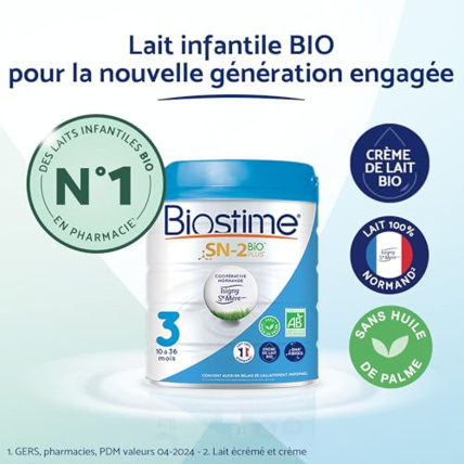 Avis SN-2 Bio Plus Lait Infantile Bio 3ème âge en poudre BIOSTIME 2
