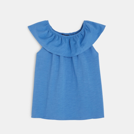 Avis T-shirt volanté bleu fille OKAIDI 1