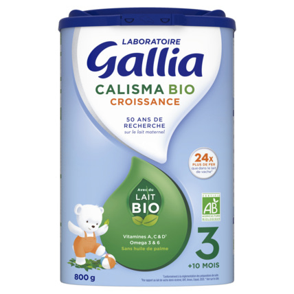 Avis Lait infantile Calisma de Croissance BIO en poudre Laboratoire Gallia 1
