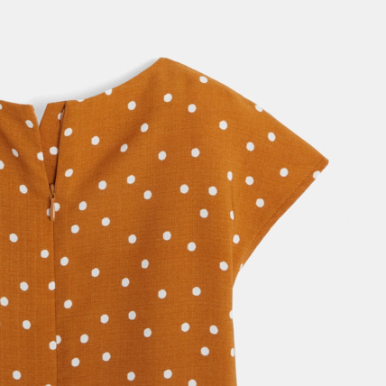 Avis Robe chic à petits pois beige fille OKAIDI 3