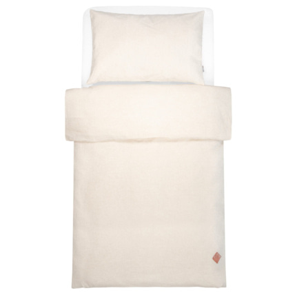 Avis Parure de lit bébé réversible, housse de couette et taie d'oreiller en Lin lavé Sevira Kids 2