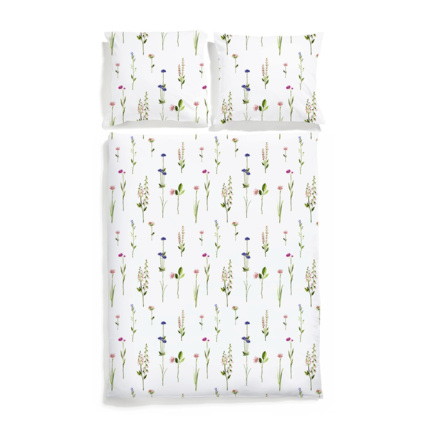 Avis Housse de couette en satin de coton - Bleuets Mon Lit Cabane 2