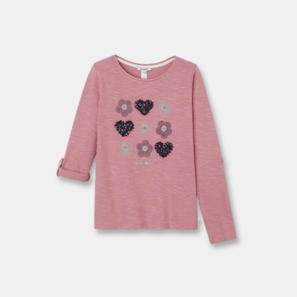 Avis T-shirt fantaisie rose fille OKAIDI 1