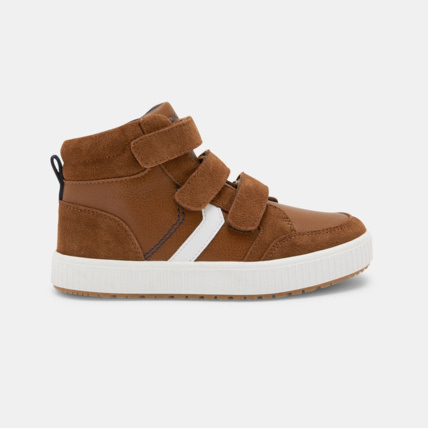 Avis Baskets mix matière à scratchs beige garçon OKAIDI 1