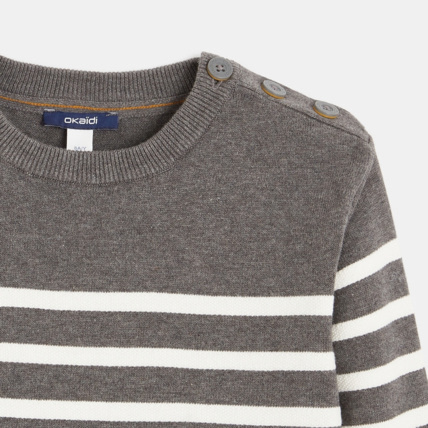 Avis Pull marin en tricot gris garçon OKAIDI 3