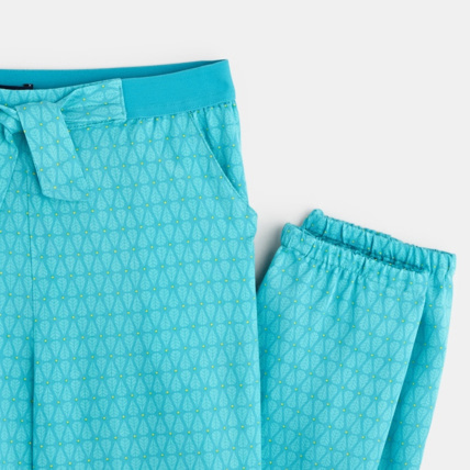 Avis Pantalon fluide imprimé turquoise fille OKAIDI 3